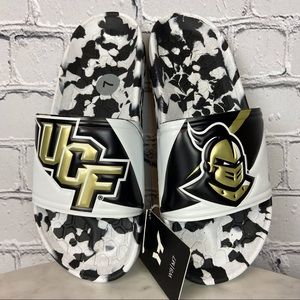 UCF Knights Football Hype Slydr Slide Sandals - Gold/White/Black Adult Unisex